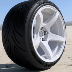 Work t5r monoblock rims with Advan Tires for diecast and scale models