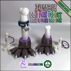 Zombie Dog Paw Fidget Bolt & Flexi - Sassiecat3d Collab - Commercial Version