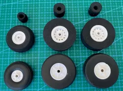 A-10 RC Airplane Scale Wheel Rims E-Flite 64mm EDF