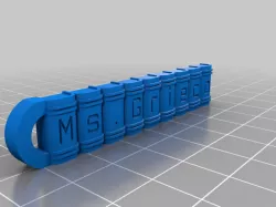 book keychain letters in