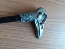 Cane topper and ferrule raven skull (Kaz Brekker book cosplay)