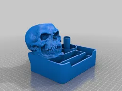 desktop organizer Mean Skull