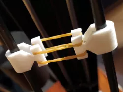 Double 6mm Delta Arm Rubber Band Damper Hook