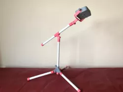 Foldable tripod lamp using 16mm PVC pipe fittings