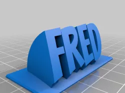 Fred nameplate