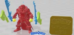 Heroquest Barbarian Hero by Frozen Horror with modular  weapon hands.