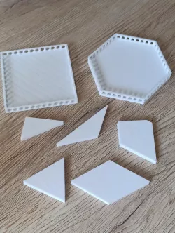 Hexagon into Square Puzzle Boxes
