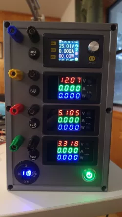 Lab PSU cabinet with temp-controlled cooling