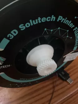 Remixed shaft with 12mm hex driver insert for Filament Spool Switcher & Winder