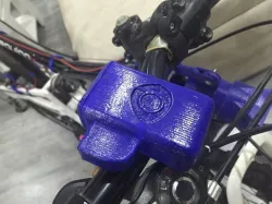 Bicycle claxon from an old fishing rod bite alarm bell