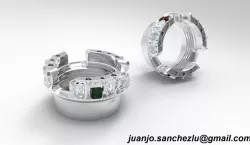Force India VJM10 Mercedes Formula 1 Front Wheel Center-Lock Nuts