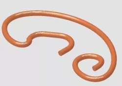 Funky copper squiggle