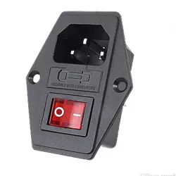 FUSED AC MALE POWER  SOCKET