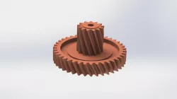 Helical Gear from Actuator