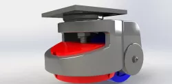 Leveling Caster with Nut Adjustment