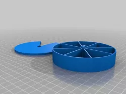 My Customized Parametric Round Box 8 sections