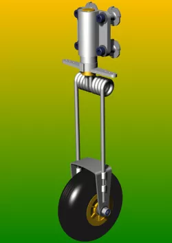 Nose gear RC plane.