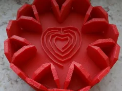 Red heartlaby in tray