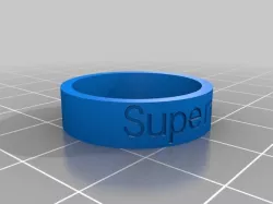 Superman engraved ring