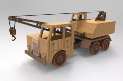 Wooden Truck Crane