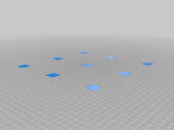 9 point bed Leveling Calibration Test Object (Parametric)