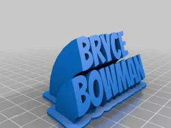Bryce Bowman name plate