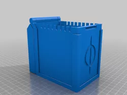 Deck box with snapping lid and Phyrexian symbol 