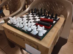 Full Size Classic Chess, Checkers, Backgamon Game Set