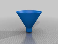 Funnels with snap-in sieve for filtering.
