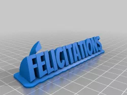 My Customized Sweeping 2-line name plate (text)