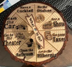 Novelty Chore Spinner - "What to do?"