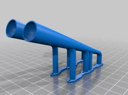 Rat Rod Headers (Fits SSD 1/10  Motor Cover)