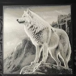 White Wolf - Hueforge Print