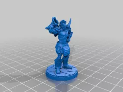 26mm Based Half-Orc Warrior