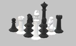 Chess set - Low Poly