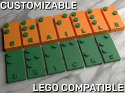 Customizable LEGO compatible Braille Bricks.