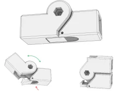 Foldable 20x20 Aluminum Profile Connector