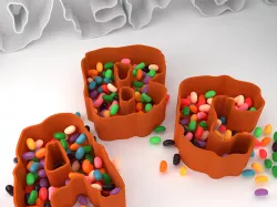 Halloween candy bowl letters