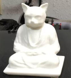 Meditating Cat Statue