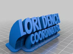 My Customized Sweeping 2-line name plate (text)