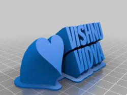 My Customized Sweeping 2-line name plate (text)