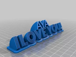 My Customized Sweeping Name Plate – 2 Lines 2 Fonts (remix)