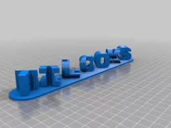 My Customized Triple Letter Blocks Ambigram