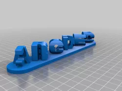 My Customized Triple Letter Blocks Ambigram