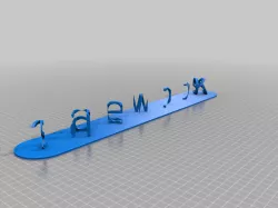 My Customized Triple Letter Blocks Ambigram