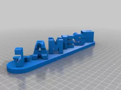 My Customized Triple Letter Blocks Ambigram