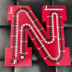 Nebraska "N" Shaped Cribbage Board