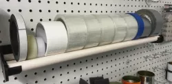 Tape Roll Mount using half-inch PVC tubing