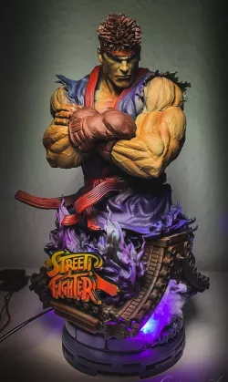 WICKED RYU BUST: TESTED AND READY FOR 3D PRINTING