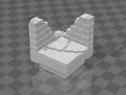 Basic temple broken corner wall (Dungeon Blocks compatible)